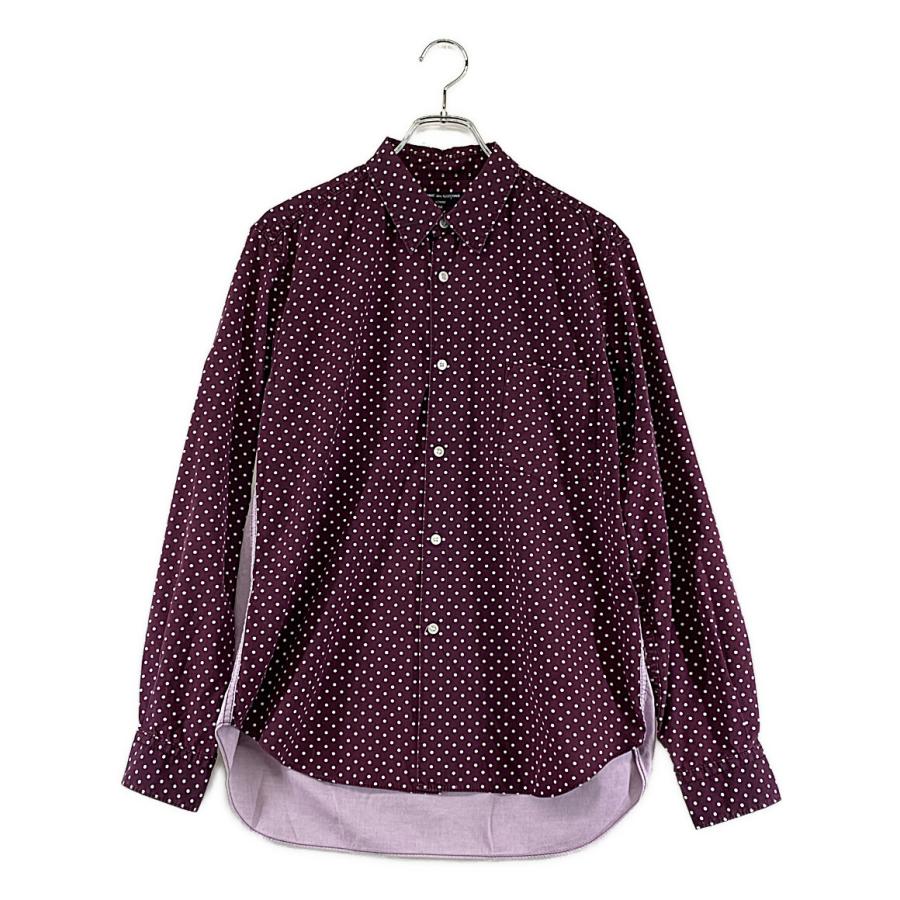 COMME des GARCONS HOMME 田中オム ドット柄 長袖シャツ コムデギャルソンオム 長袖シャツ パープル ドット HH-B006