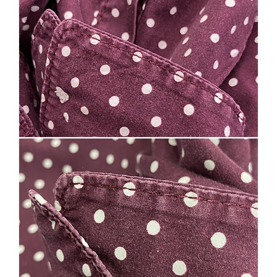 COMME des GARCONS コムデギャルソン RD-B006 コムコム ドット 総柄 丸襟 長袖 シャツ ホワイト系 S【中古】 コムデギャルソンシャツCOMME des GARCONS SHIRT ドット織りコットン