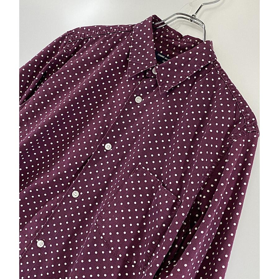[タイムセール]COMME des GARÇONS HOMME 長袖シャツ コムデギャルソンオム 長袖シャツ パープル ドット HH-B006