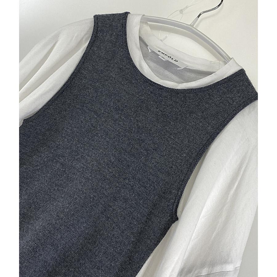 エンフォルド 長袖Tシャツ フェイクレイヤードプルオーバー 2023SS