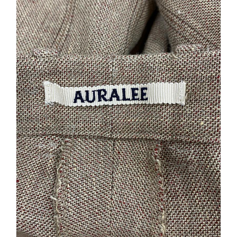 オーラリー パンツ リネン混 ストライプ レディース SIZE 2