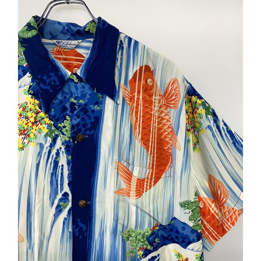 サンサーフ アロハシャツ 鯉 レーヨン メンズ SIZE M SUN SURF 中古
