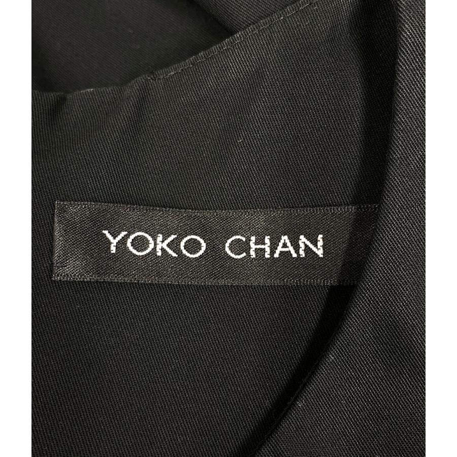 限定値下 新品 YOKO CHAN ノースリーブペプラムトップス 黒 38 - トップス