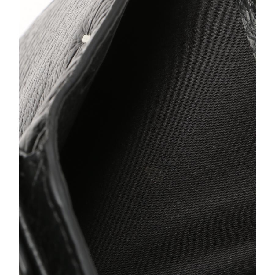 メゾンマルジェラ 二つ折り財布 4ステッチ ブラック レザー メンズ