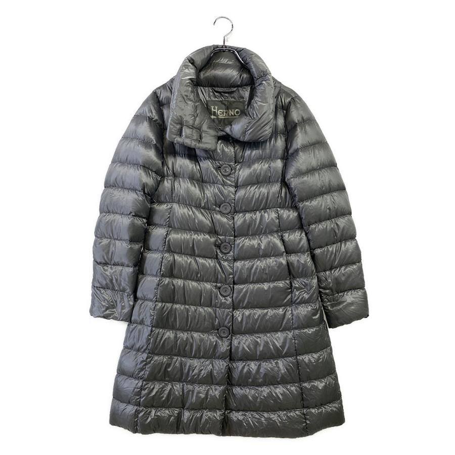 ヘルノ ダウンコート グレー レディース SIZE 44 HERNO 中古 