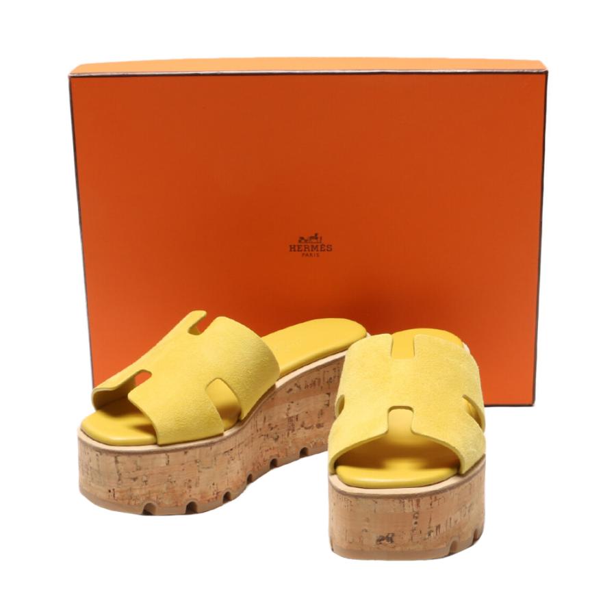 美品 エルメス サンダル エズ 30 イエロー レディース SIZE - HERMES