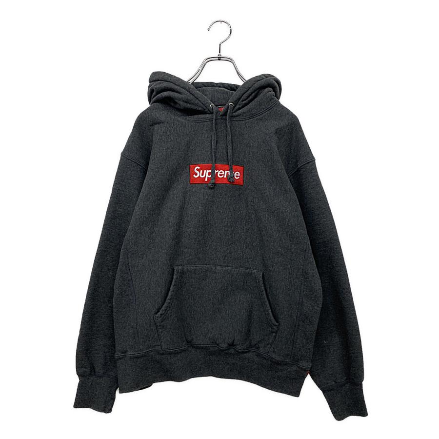 シュプリーム パーカー 21AW Box Logo チャコールグレー メンズ SIZE S