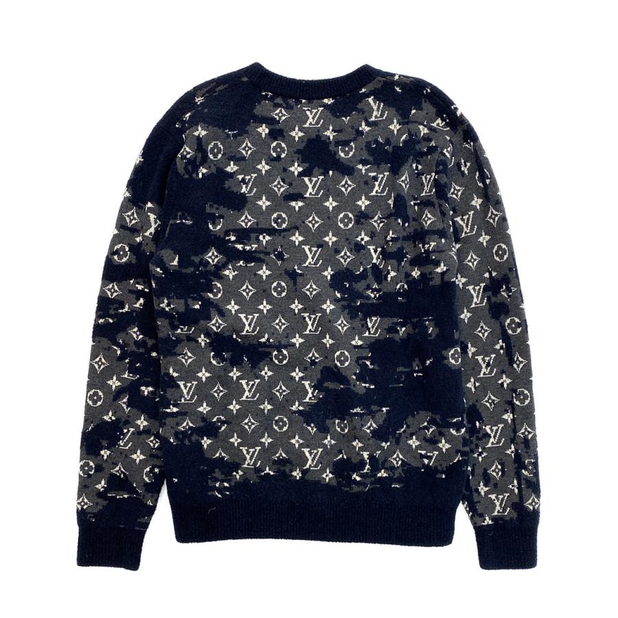 Louis Vuitton 長袖カットソー S ルイヴィトン 長袖ニット ディストレスモノグラム 21SS メンズ