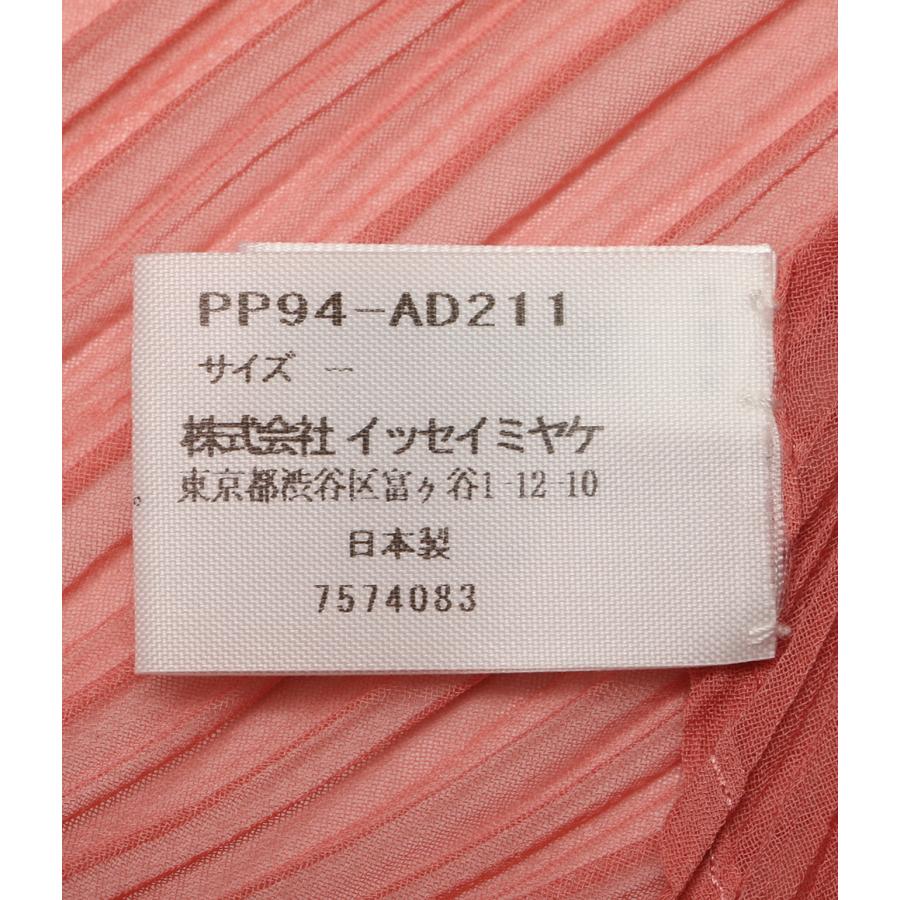 プリーツプリーズ ストール サーモンピンク PP94-AD211 レディース