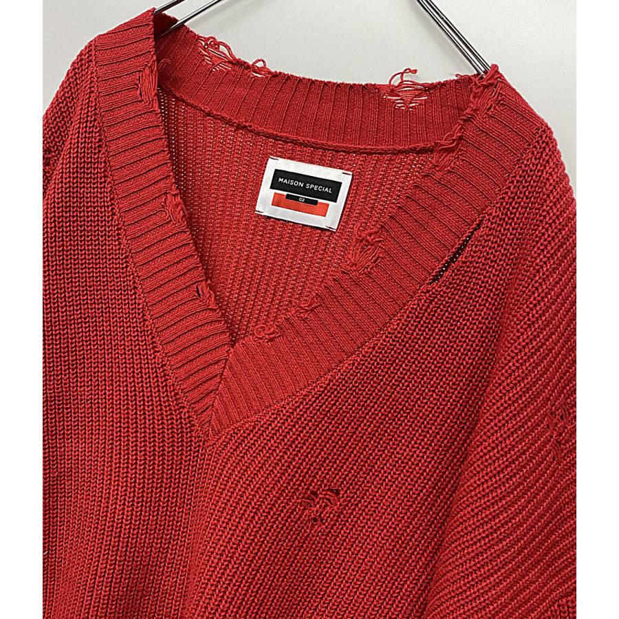 メゾンスペシャル ニット クラッシュ加工 メンズ SIZE 02 MAISON
