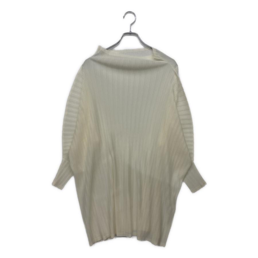 美品 プリーツプリーズ カットソー ホワイト PP71-FT354 レディース  