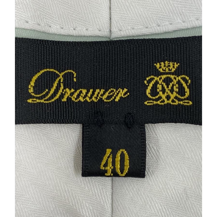 極美品✨ドゥロワー ウールプレスパンツ 異素材 切替 シルク 濃紺 黒34 Drawer（ドゥロワー）の「＜Drawer（ドゥロワー）＞ ウール