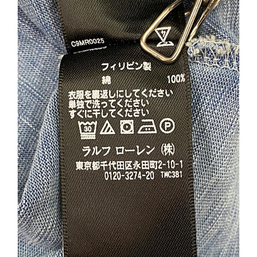 ダブルアールエル 半袖Tシャツ ヘンリーネック 総柄 メンズ