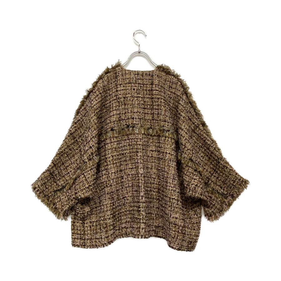 デパリエ ノーカラージャケット ツイード レディース SIZE 38