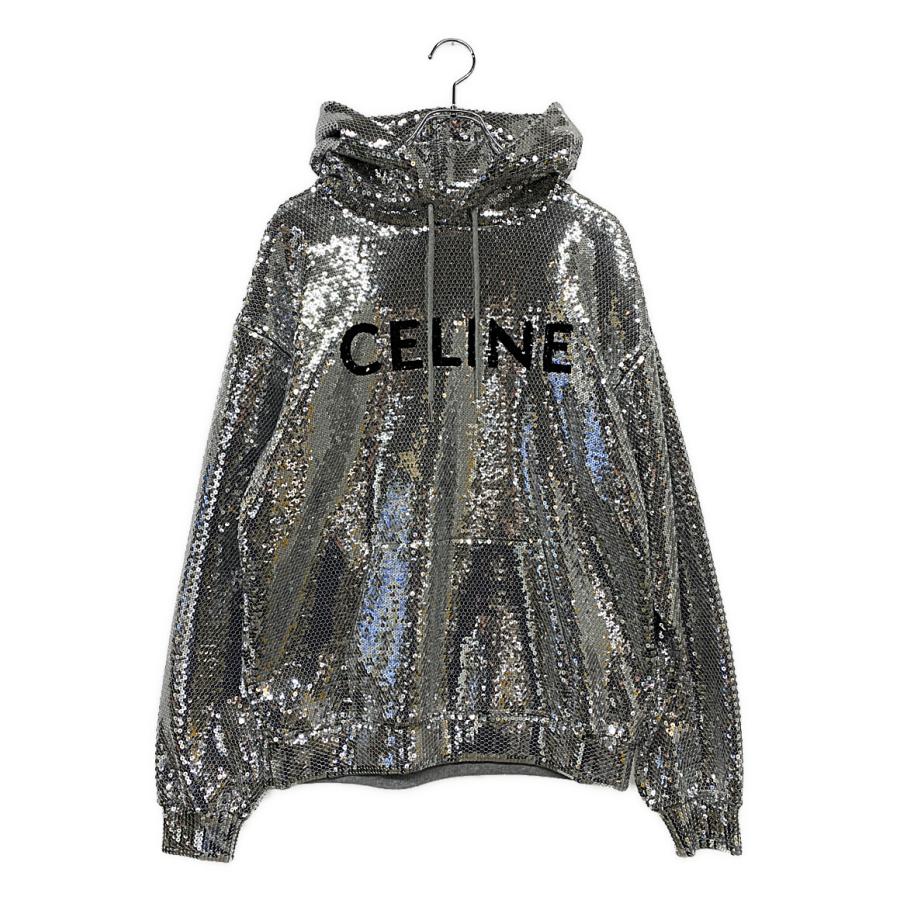 かーぼ様　美品✨️　セリーヌ　パーカー　シルバー　XS 美品 セリーヌ パーカー スパンコール シルバー 2Y975670Q メンズ SIZE