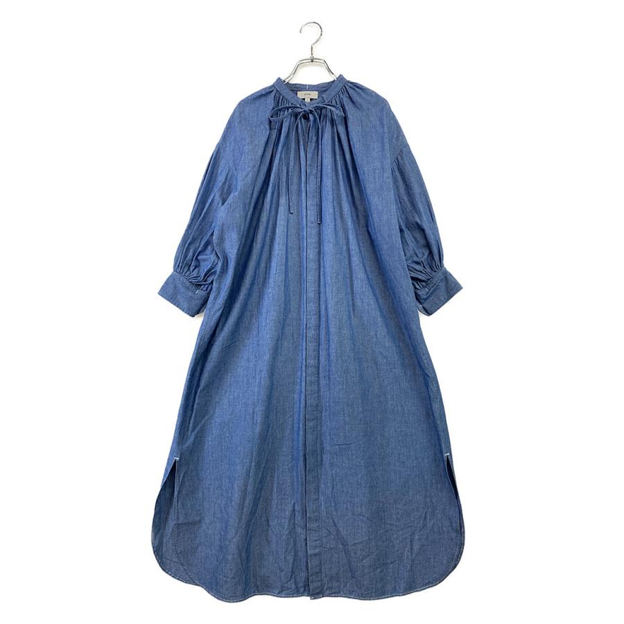 ワンピース HYKE 22SS CHAMBRAY GATHERED DRESS size1 ハイク ワンピース CHAMBRAY GATHERED DRESS 2022ss レディース
