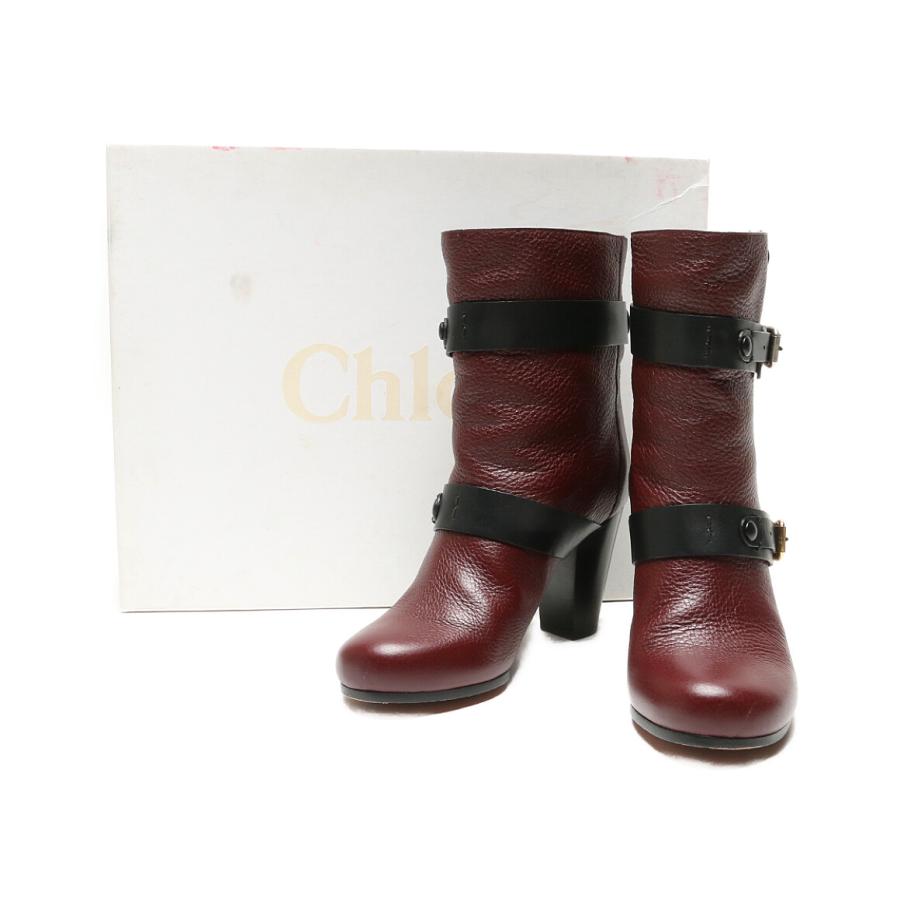 クロエ ショートブーツ 牛革 CH21160 レディース SIZE 36 Chloe 中古