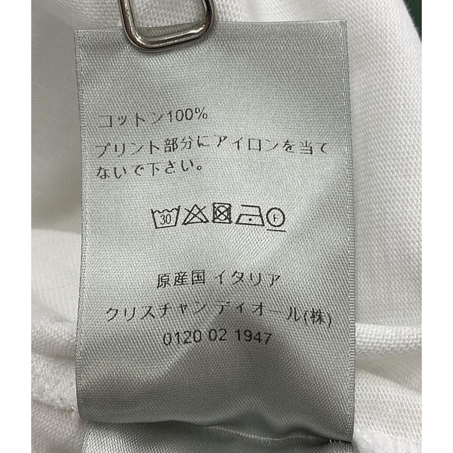 クリスチャンディオール 半袖Tシャツ ホワイト ロゴ刺繍 クリスチャンディオール 半袖Tシャツ ホワイト ロゴ刺繍