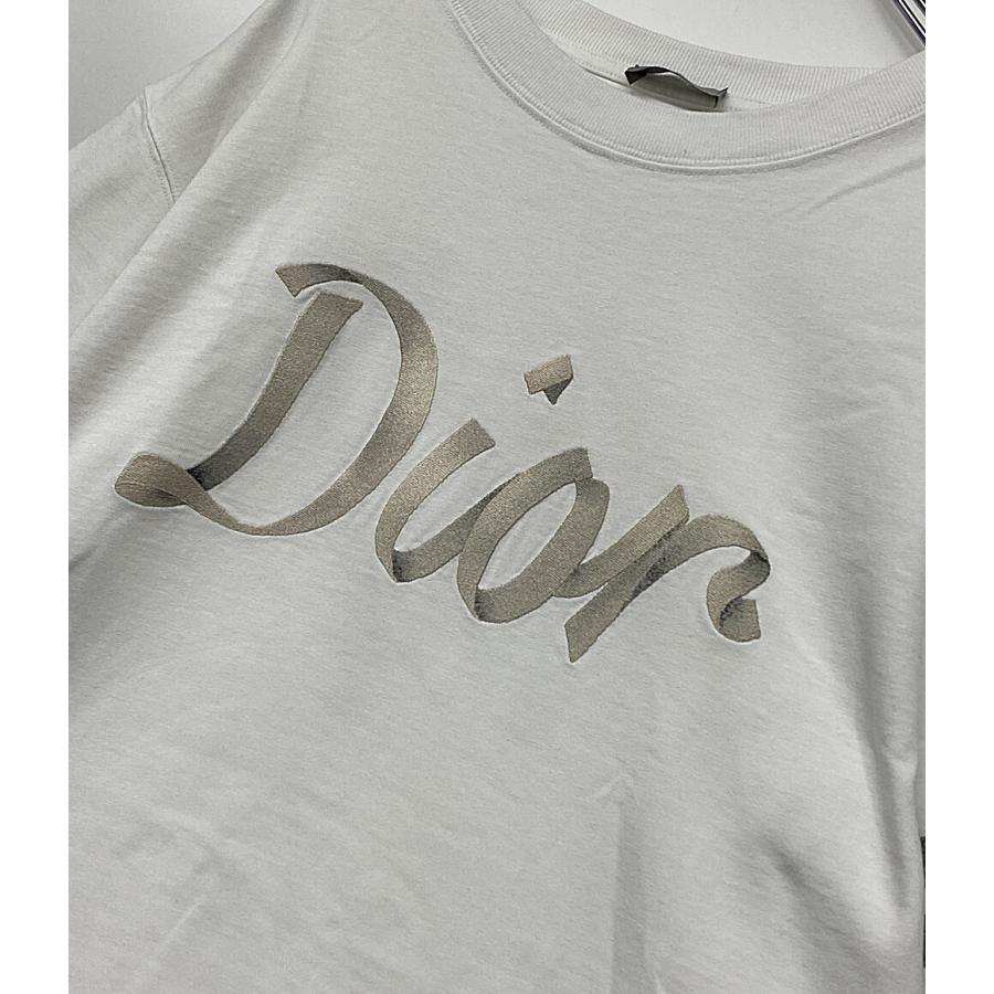 クリスチャンディオール 半袖Tシャツ ホワイト ロゴ刺繍 クリスチャンディオール 半袖Tシャツ ホワイト ロゴ刺繍
