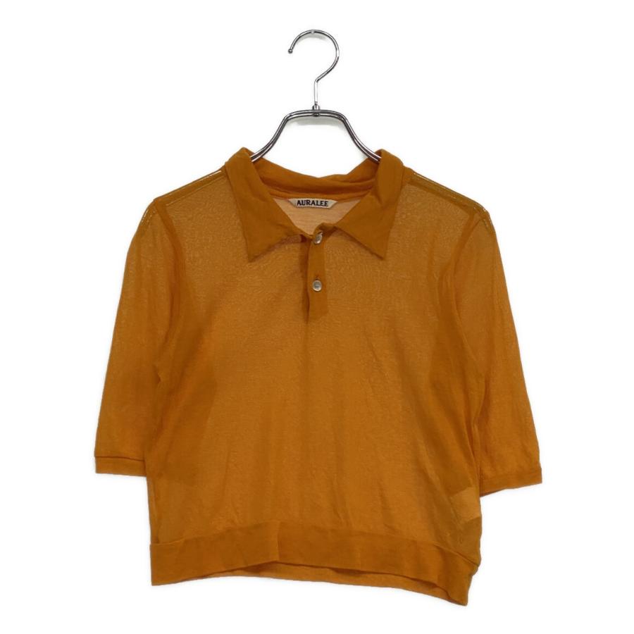 オーラリー ポロシャツ GAUZE SHORT POLO A24SP02RB レディース