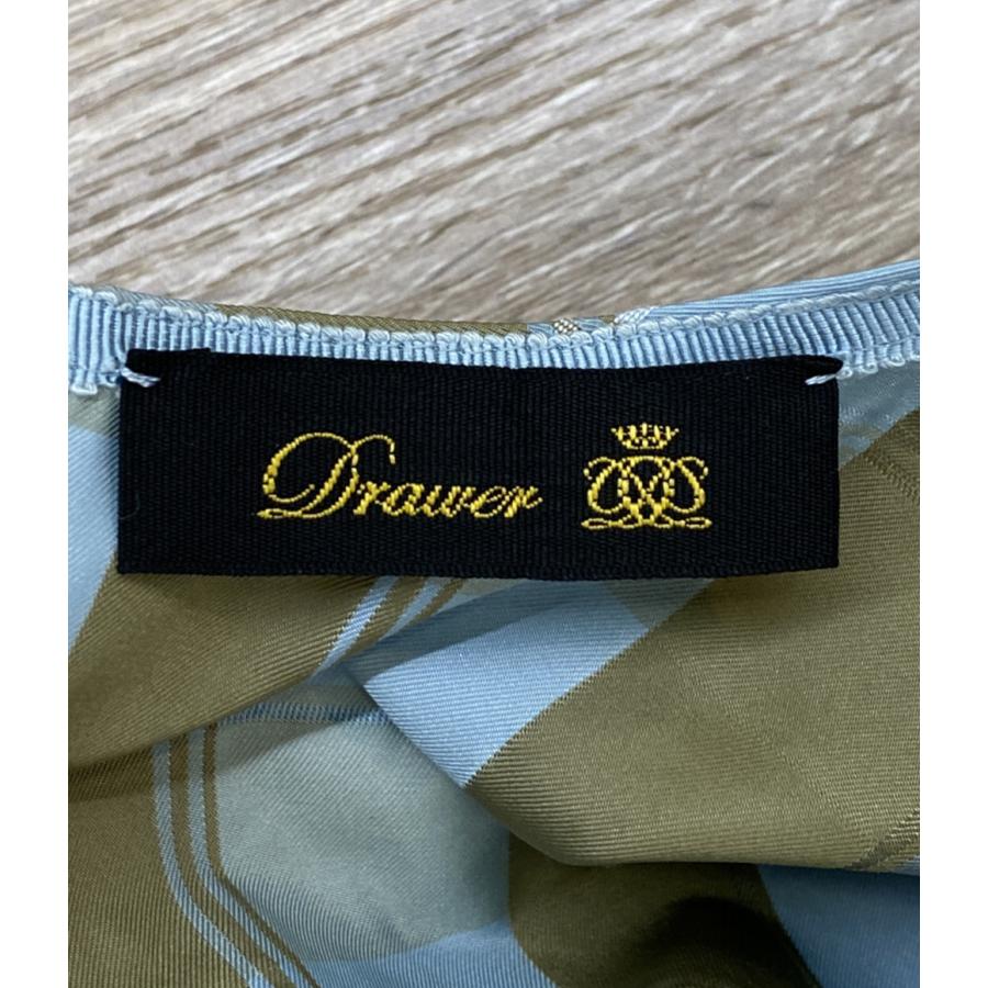 ドゥロワー1ベストトップス 美品 ドゥロワー ベスト トップス ブルー×ベージュ 6521-299