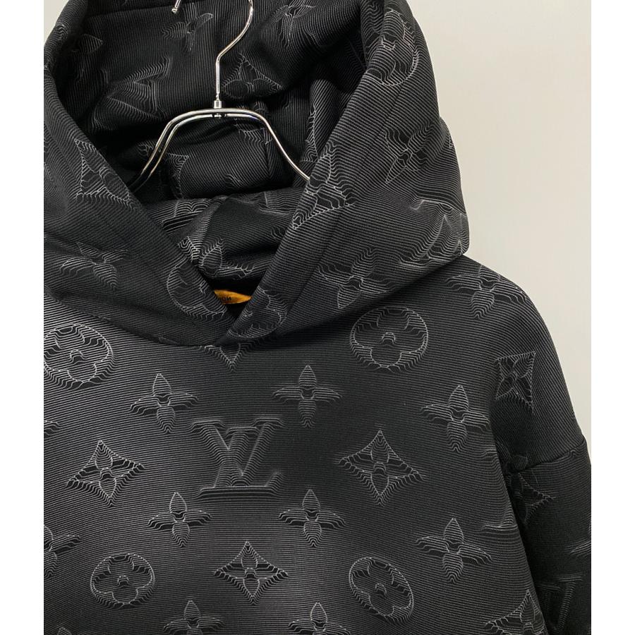 ルイヴィトン 3Dモノグラムパーカー スウェット ブラック 21AW メンズ