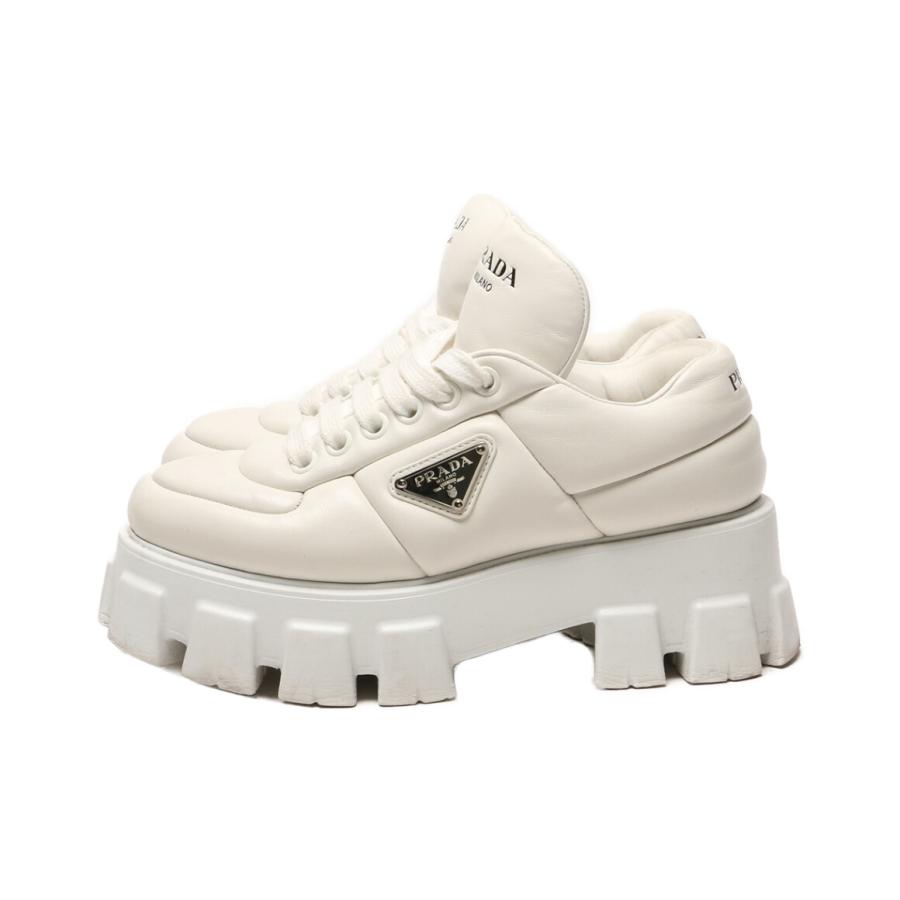 タカ 美品 PRADA プラダ パデッドナッパレザー スニーカー 国内発□PRADA パデッドナッパレザー ハイトップスニーカー