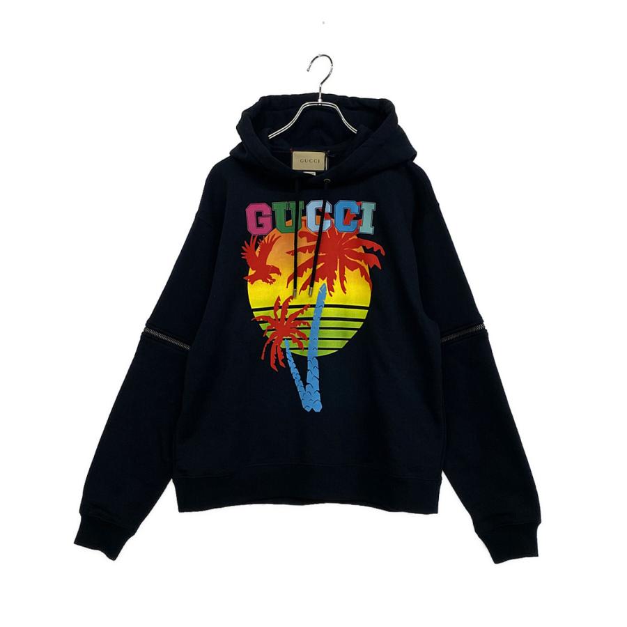 GUCCI グッチスウェットパーカー グッチ(GUCCI)グッチ ウェブ＆GUCCIラベル付き スウェットシャツ