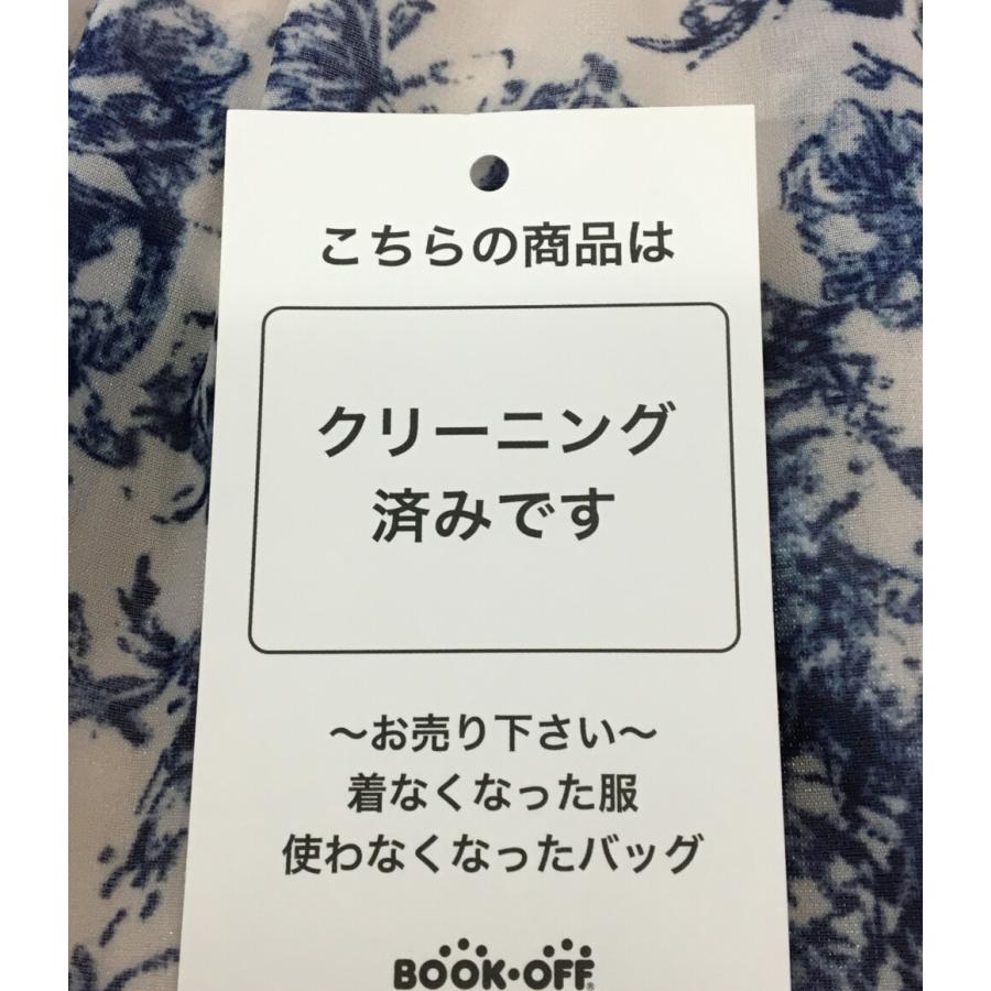 エステラケー ノースリーブワンピース ブルー フラワー総柄 レディース