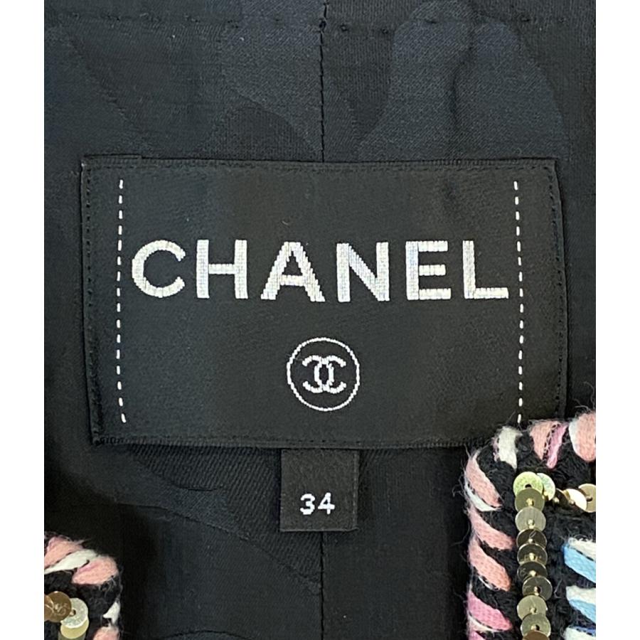 CHANEL（シャネル） ノーカラージャケット スパンコール ツイード