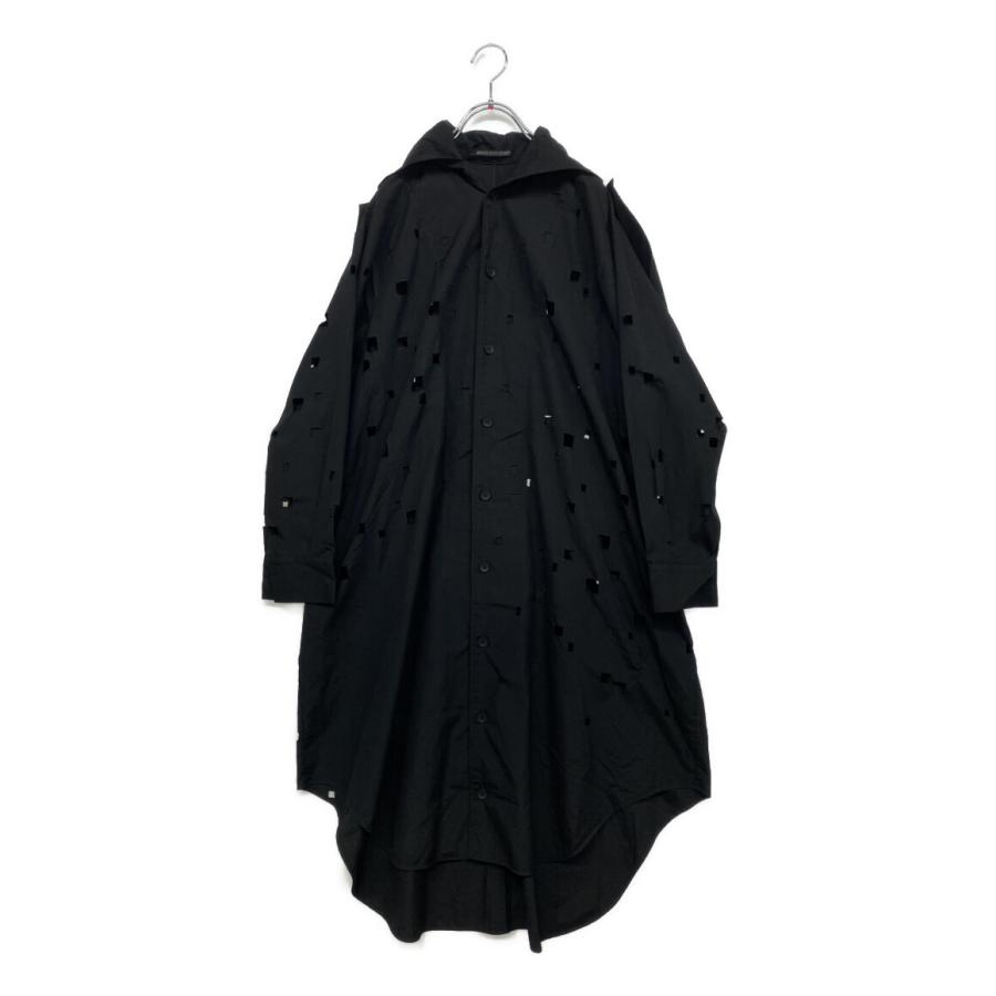 ノーカラーレイヤードドレス　ヨウジヤマモト　プールオム ヨウジヤマモト ブロードスクエアレースドレス FP-D66-048-1-01