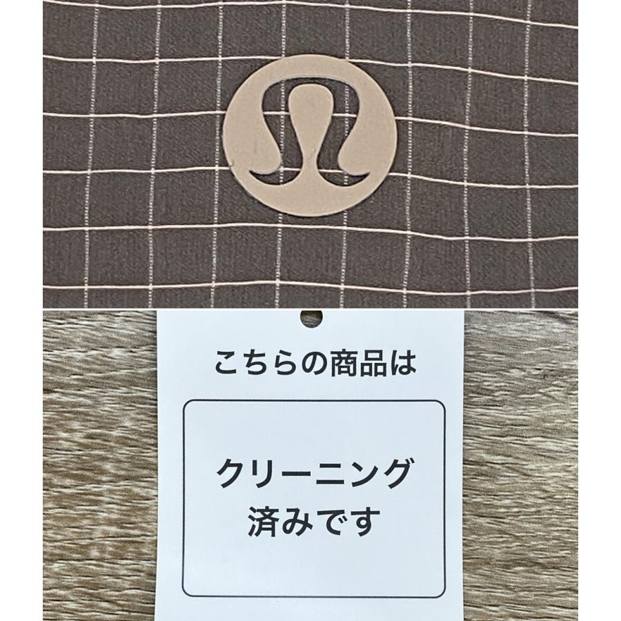 ルルレモン ナイロンパーカー チェック ハーフジップ レディース SIZE 