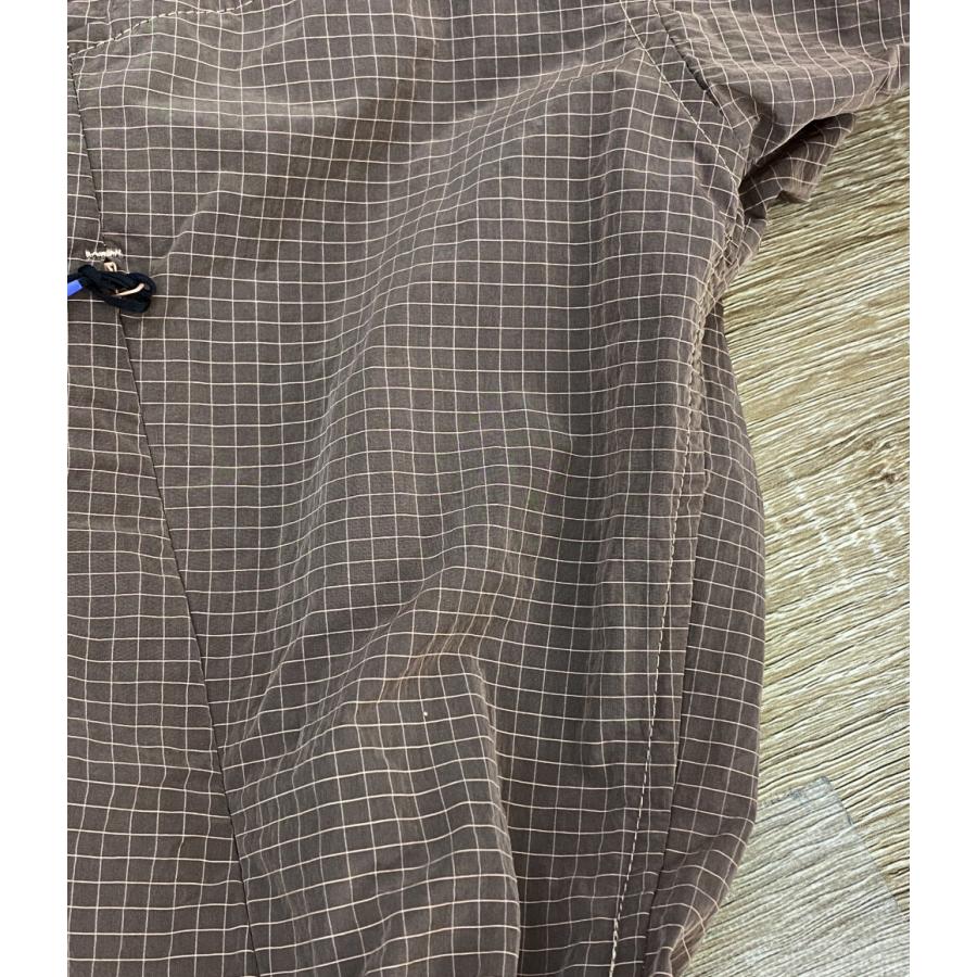 ルルレモン ナイロンパーカー チェック ハーフジップ レディース SIZE