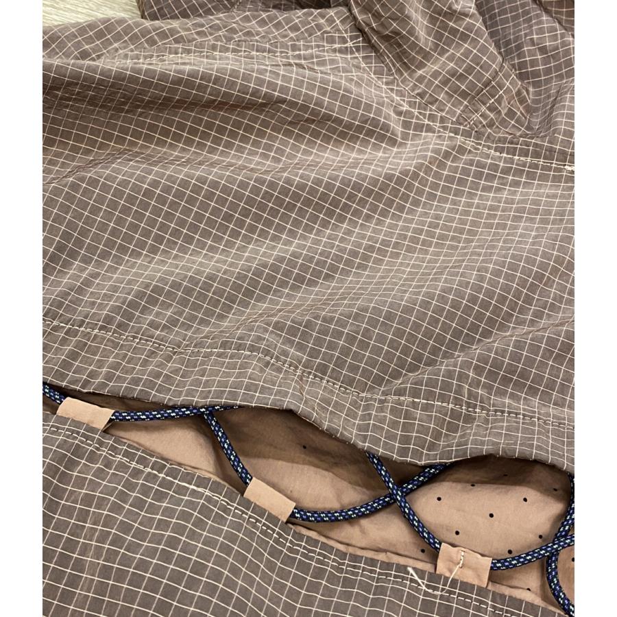 Lululemon ルルレモン ジップパーカー 格子柄 12サイズ ルルレモン ナイロンパーカー チェック ハーフジップ レディース SIZE