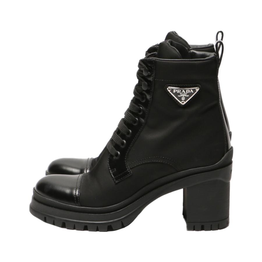 プラダ ブーツ RE NYLON レースアップ厚底ブ-ツ レディース SIZE 36