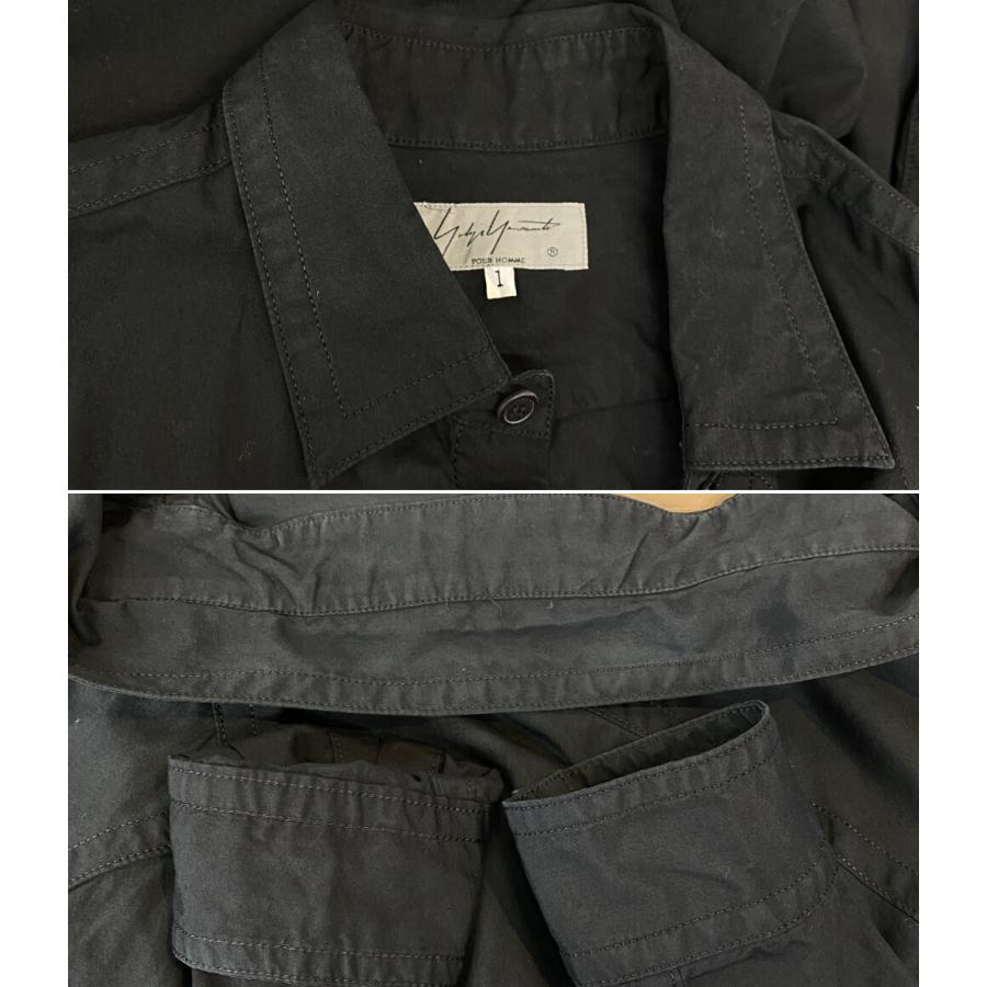 ヨウジヤマモトプールオム 長袖シャツワンピース HN-B04-001