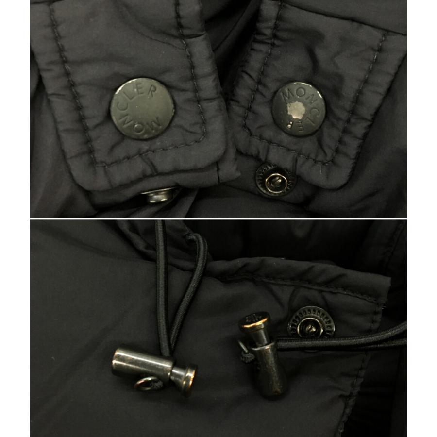 モンクレール ダウンジャケット ブラック フーディ メンズ SIZE 3