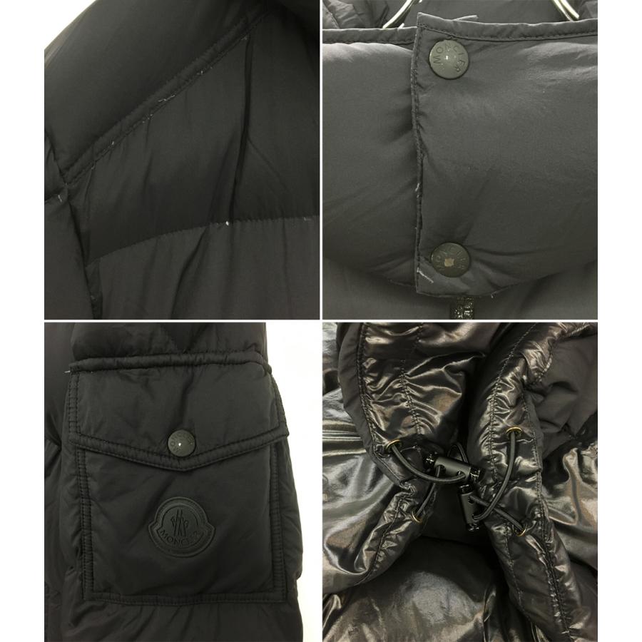 モンクレール ダウンジャケット ブラック フーディ メンズ SIZE 3