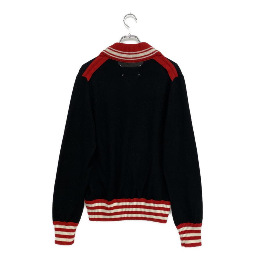 メゾンマルジェラ チルデンニット ブラック レッド メンズ SIZE M