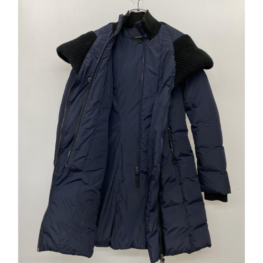 マッカージュ ダウンコート フード ネイビー レディース SIZE S