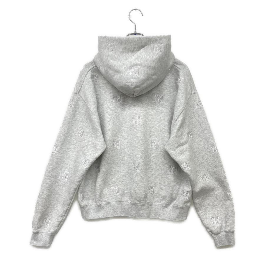 【美品】アレキサンダーワン クロップドパーカー ロゴ グレー フード付き S Alexander Wang クロップド パーカー | グレー | FARFETCH JP