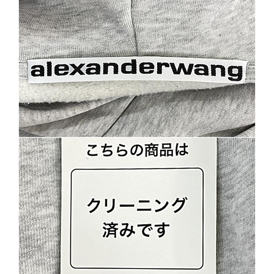 アレキサンダー ワンのロゴ入りフーディー（パーカー） alexander wang - 【アウトレット】 SWEATSHIRT HOODIE WITH EMBOSSED