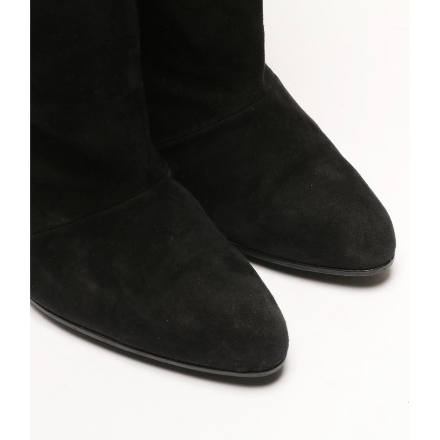 美品NEBULONIE スウェードレザーロングブーツ ネイビー37 ネブローニ ネブローニ スエード ロングブーツ レディース SIZE 37 nebulonie 中古