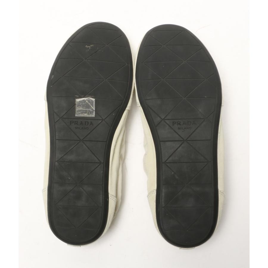 プラダ コラプス Re-Nylon xスエード スニーカー アイボリー 1E959N レディース SIZE 37 PRADA 中古_4