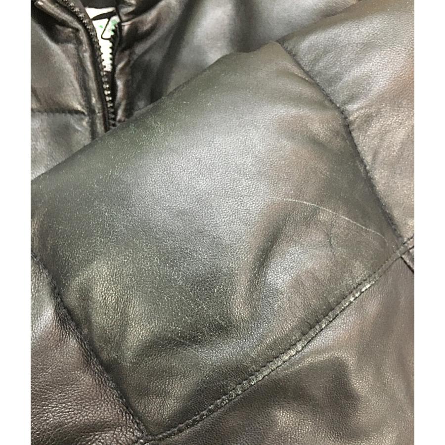 ショット ダウンジャケット レザー USA製 ブラック メンズ SIZE 34