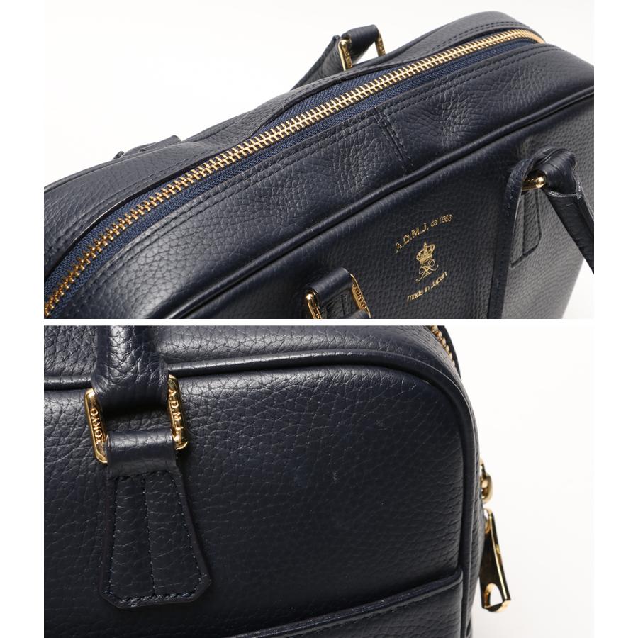 エーディーエムジェイ ボストンバッグ ミニボストン ネイビー