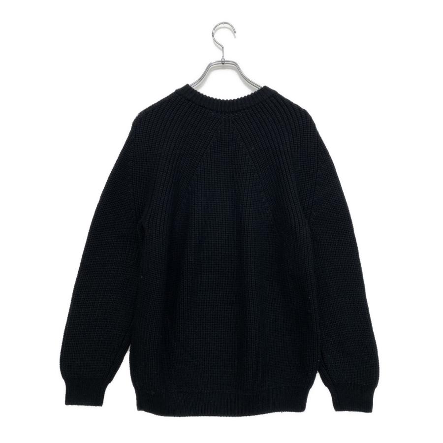 【美品】BATONER バトナー クルーネックニット ブラック サイズ3 バトナー クルーネックニット ブラック メンズ SIZE 3 BATONER 中古