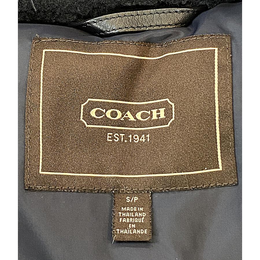 コーチ ダウンジャケット ボアカラー ブラック メンズ SIZE S COACH
