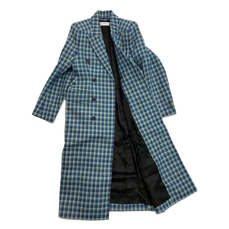 バレンシアガ　balenciaga ウールコート BALENCIAGA（バレンシアガ） 美品 チェックコート 19AW 479864 CA00985