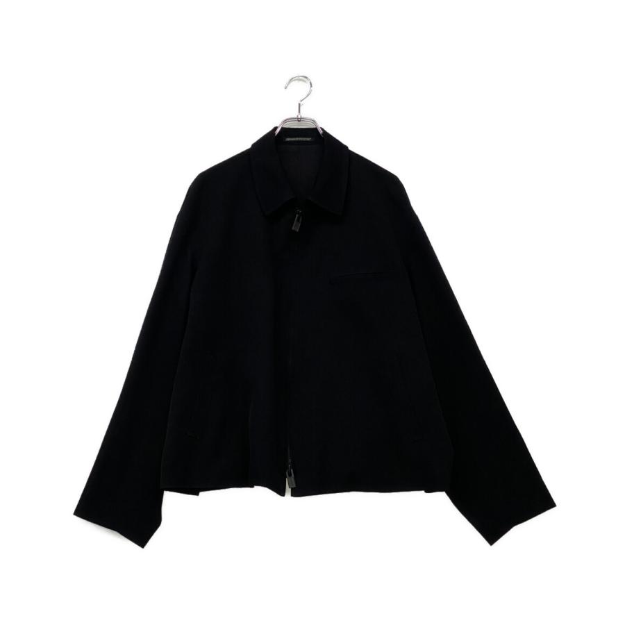 ヨウジヤマモト　プールオム　リバーシブル　MA-1ジャケット ブルゾン　黒2 ヨウジヤマモトプールオム 抜染ファスナーブルゾン 24AW メンズ SIZE 2